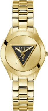 Часы Guess Gold Tri Plaque Black Link GW0675L2